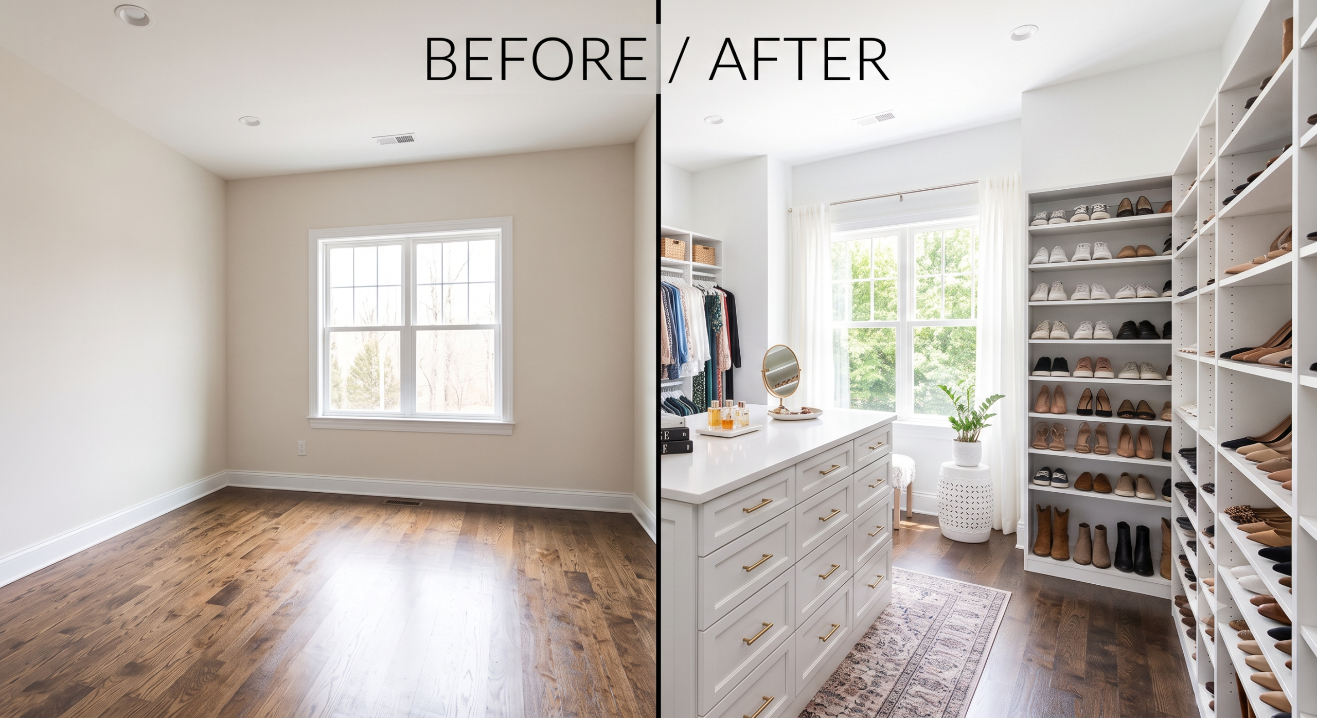 How to Turn a Spare Room into a Walk-In Closet