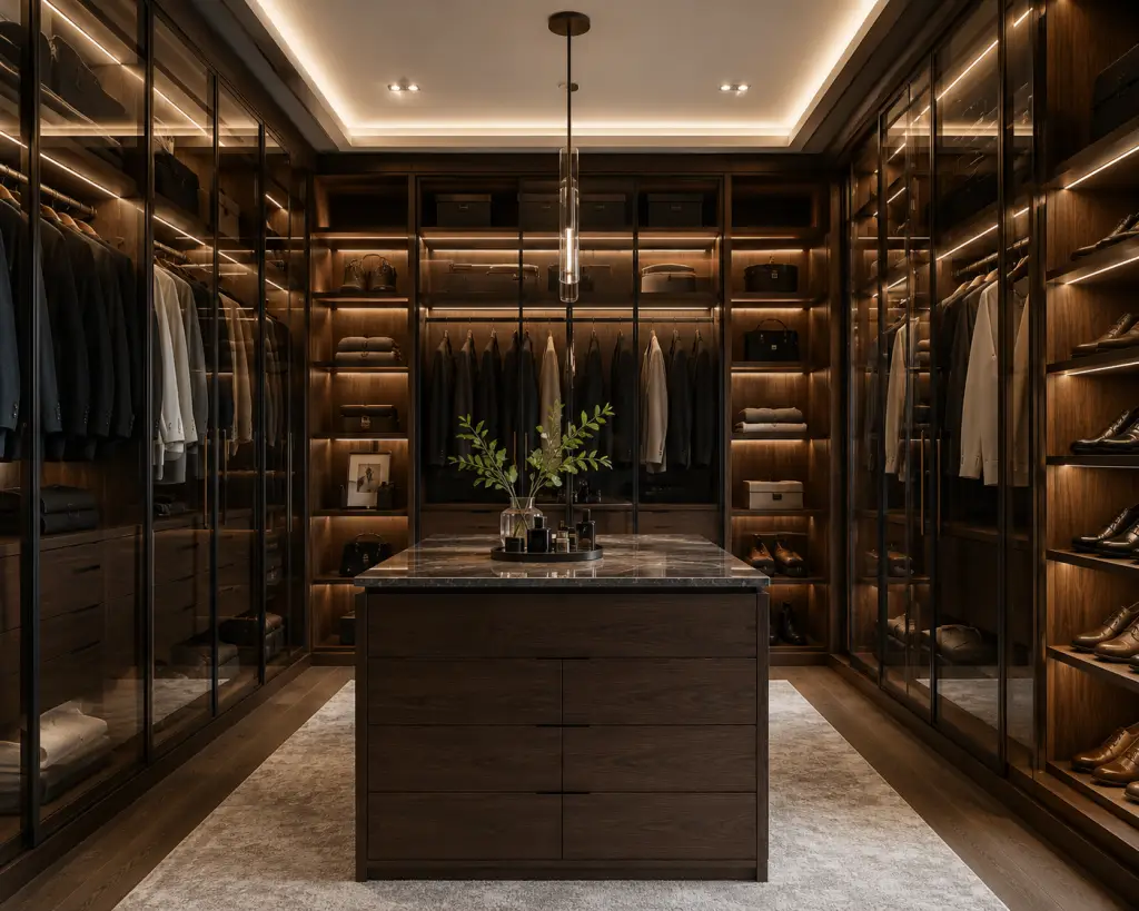 transparent closet