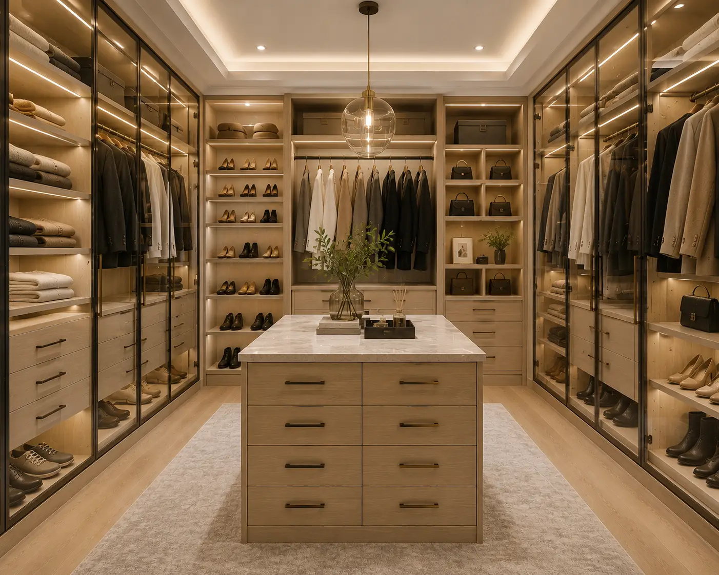 transparent closet elegance