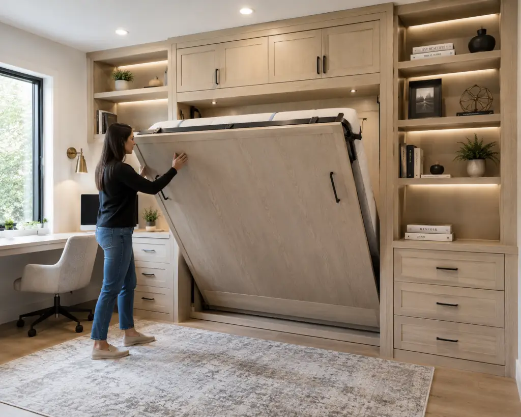 Opening a Murphy Bed