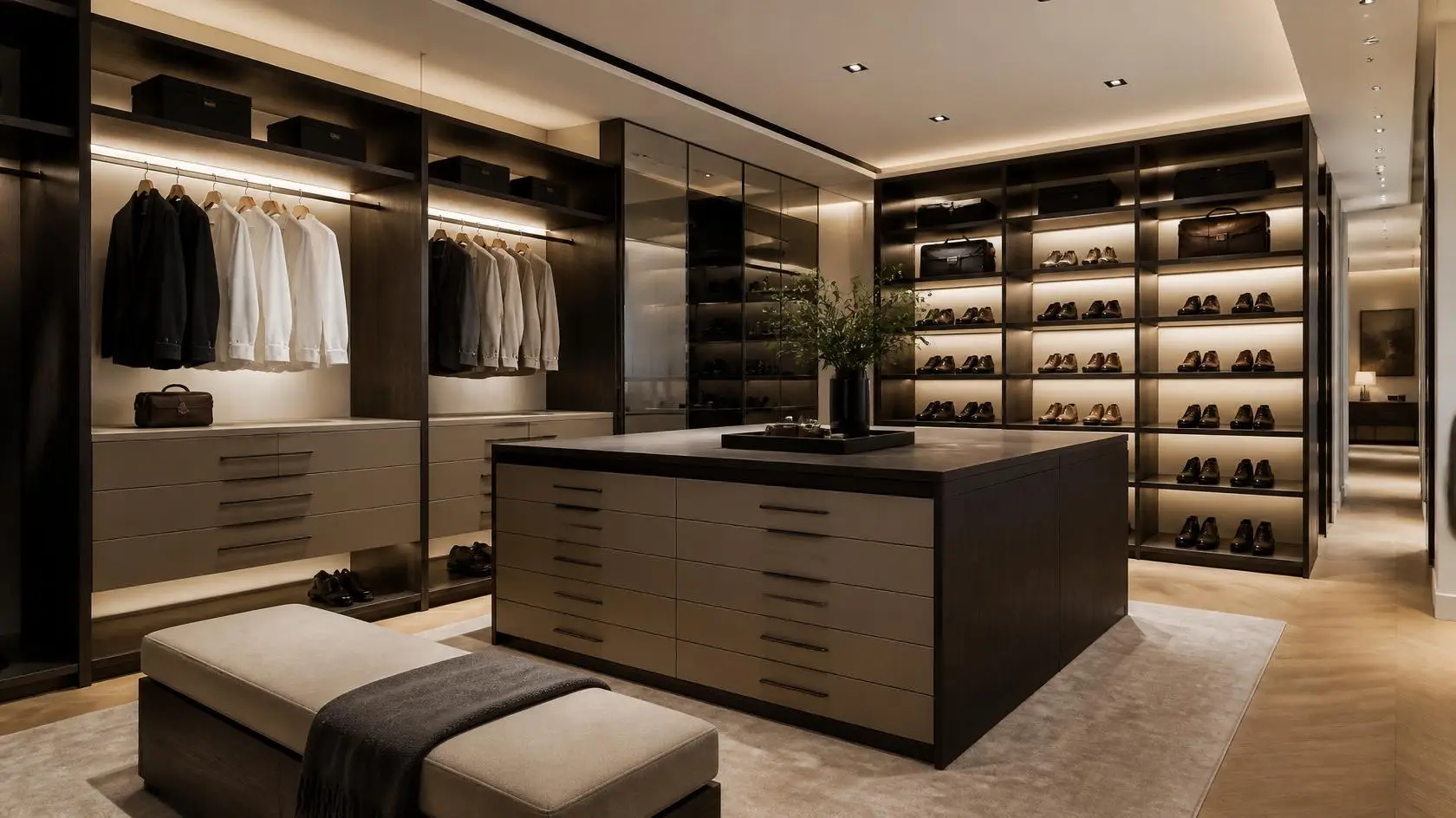 organized modern luxury walk-in closet How to Get Rid of Things walk-in closets