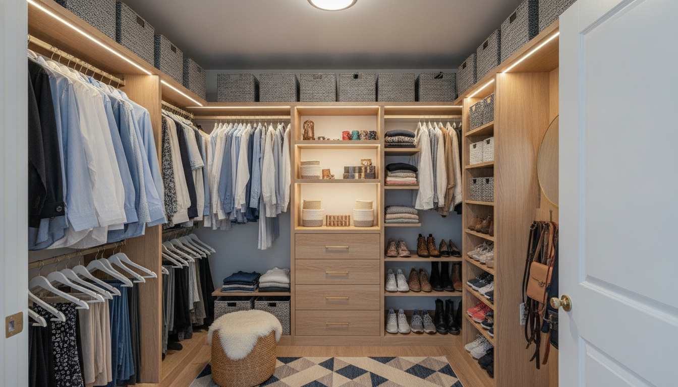 5×5 Master Closet: Maximize Small Storage Space